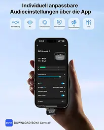 Бездротовий мікрофон BOYA Mini (2TX+2RX) для iPhone та Android, USB-C/Lightning, 48 кГц - мініатюра 2
