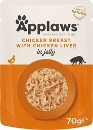 Вологий корм для кішок Applaws Chicken Breast with Chicken Liver in Jelly (Куряча грудка з курячою печінкою в желе)