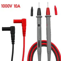 Щупи для мультиметра 1000V 10A, набір із силіконовими проводами та гострими наконечниками - мініатюра 2