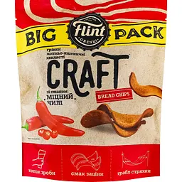 Грінки житньо-пшеничні Flint Craft Grenki Міцний чилі хвилясті 130 г