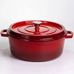 Кокотниця чавунна емальована 7,5 л, червоний Yongkang HP-FLG-7 RED