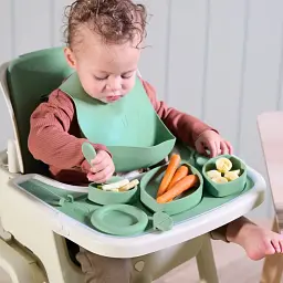Дитячий набір посуду Tutti Bambini Nova для стільчика зелений (611025/BA) - мініатюра 7