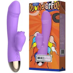 Вібратор-кролик Leten Wonderful Purple - мініатюра 2