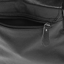 Чоловіча сумка Borsa Leather K17859 27x24x5 см Чорний (16183) - мініатюра 7