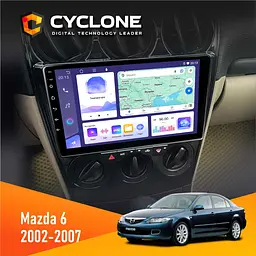 Штатна магнітола Mazda 6 2002-2007 Cyclone C9-011 4x64, DSP Cyclone (НФ-00007657)