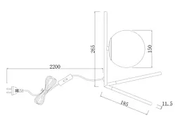 Настільна лампа MJ-Light IC TABLE 150 BK 16034 - мініатюра 2
