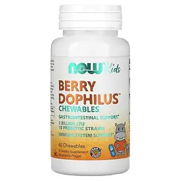 Пробіотики та Ензими для дітей Berry Dophilus Kids 2 Billion 60 жувальних таблеток NOW vit0005092