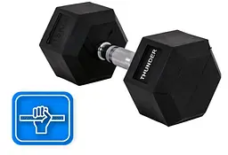 Гантель шестигранна Thunder 15 кг (HEXAGONAL-DUMBBELLS-15KG) - мініатюра 8