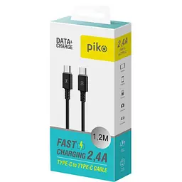 Дата кабель USB-C to USB-C 1.2m CB-TT11 black Piko (1283126504105) - мініатюра 2