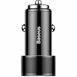 Автомобільний зарядний пристрій Baseus Small Screw with Lightning Cable 2USB 3.4A TZXLD-A01 Black - мініатюра 7