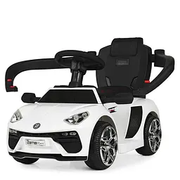 Дитячий електричний автомобіль Bambi Racer 6V одномісний до 25 кг Білий (DE-169-E-1043) - мініатюра 4