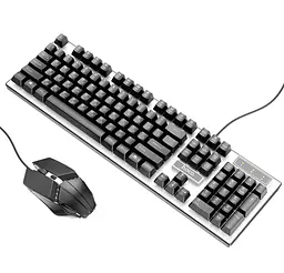 Комплект клавіатура та мишка HOCO GM-18 KB+Mouse, USB, RGB-підсвітка - мініатюра 5