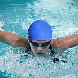 Шапочка для плавання Silicone Swim Cap, силіконова, синього кольору, 22×19.5 см - мініатюра 2