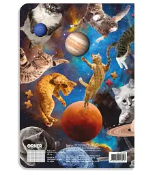 Блокнот Orner Коти у відкритому космосі (orner-1565) - мініатюра 2