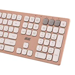 Клавіатура ножицьна бездротова 2E KS-270 Pink-White, 109key, WL/BT, EN/UK - мініатюра 6