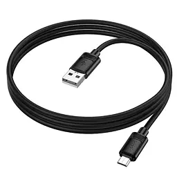 Кабель для заряджання Hoco X122 USB Micro USB міцний силіконовий матеріал 1 метр Чорний