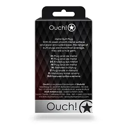 Анальна пробка Ouch! Round Gem S, 6.2 см (червоний) - мініатюра 10