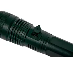 Ліхтарик X-Balog BL-X71 P50 ручний акумуляторний, чорний, світлодіодний, USB-зарядка, Zoom-фокус, 5 режимів - мініатюра 7