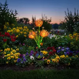 Садовий світильник SunLamp на сонячній батареї — павутинна лілія Lycoris LED, 2 шт. - мініатюра 3