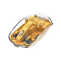 Комп'ютерний Мишка XO M12 bluetooth wireless transparent mouse Жовта - мініатюра 3