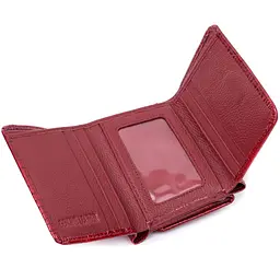 Стильний жіночий фактурний гаманець із натуральної шкіри ST Leather 22731 червоний - мініатюра 10