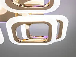 Люстра стельова LED Diasha HAS8060/4+4G, 110W, 3200K-6500K, золото, хай-тек стиль, пульт ДУ, для вітальні, спальні, кухні - мініатюра 5