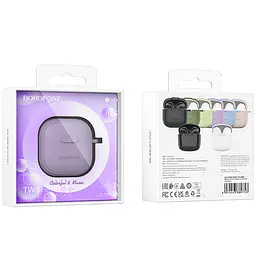 Бездротові навушники TWS BOROFONE BW29 Charm true wireless BT headset Taro Purple - мініатюра 3