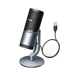Настільний мікрофон Ugreen для ПК USB-мікрофон з RGB-підсвіткою Чорний (CM769) CM769