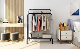 Подвійна стійка для одягу чорного кольору Double floor Hanger - мініатюра 2