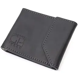 Шкіряний чоловічий гаманець GRANDE PELLE 10х8х0,5 см acs0026936