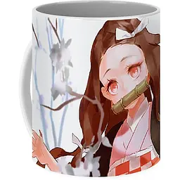 Кухоль GeekLand Demon Slayer Kimetsu no Yaiba Клинок, що розсікає демонів Незуко Камадо KY.02.06 330 мл білий - мініатюра 3