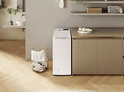 Whirlpool Пральна машина вертикальна, 7кг, 1200, B, 60см, дисплей, інвертор, білий - мініатюра 2