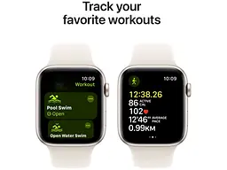 Смарт-годинник Apple Watch SE 2 GPS 40mm Starlight Aluminium Case w. Starlight Sport Band - S/M (MXEF3) - мініатюра 6