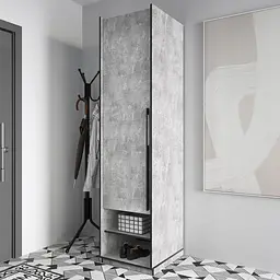 Шафа розпашна Moreli Ramo FR-0002 з полицями та штангою для одягу 518х570х2100 мм Бетон