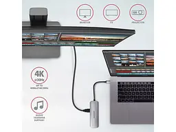 Мультипортовий адаптер AXAGON SuperSpeed Combo 5in1 Grey (HMC-5) - мініатюра 7