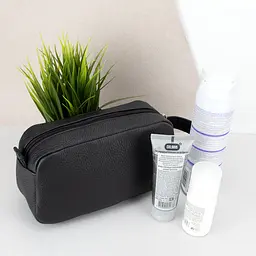 Косметичка чоловіча шкіряна HandyCover HC0029 чорна з ручкою - мініатюра 7