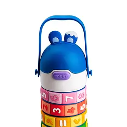 Дитячий термос із трубочкою Математика 430 мл, синій Yiwu HP-GM-9 - мініатюра 3