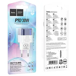 МЗП Hoco C131A Platium PD30W+QC3.0 (1USB-A/1C) Transparent blue - мініатюра 4
