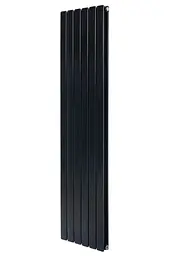 Вертикальний дизайнерський радіатор опалення Arttidesign Livorno II 6/2000/408/50 чорний матовий