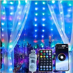 Світлодіодна Smart LED Гірлянда штора 3х3 метри 200 Led Lights, WiFi+Bluetooth, IP44