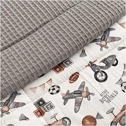 Плед дитячий MirSon Silky Waffle Retro Boys' World 150х220 см (2200013893158)