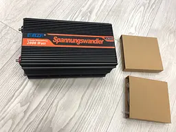 Інвертор перетворювач напруги Edecoa Spannungswandler DPM20 12-230V 2000W чистий синус (дві розетки) - мініатюра 4