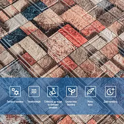 Декоративна 3D панель Sticker Wall самоклейка під цеглу Кольорова мозаїка 700х770х4мм 350 SW-00000532 - мініатюра 4