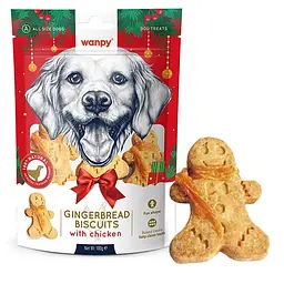 Wanpy Gingerbread Biscuits with Chichen ВАНПІ ІМБИРНИЙ ПРЯНИК З КУРКОЮ ласощі для собак