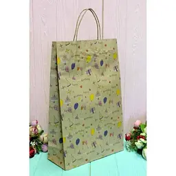 Пакет подарочный УПАКОВКИН крафт 24*37*10см №ПАК-1043БР