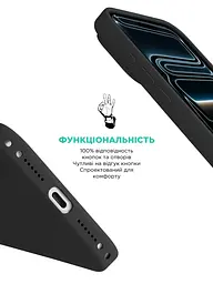 Силиконовый чехол с MagSafe для Apple iPhone 17 Pro Max, ICON2 MagCase, черный, противоударный, панель с мягкой подкладкой, защита всего корпуса, поддержка беспроводной зарядки, совместим с защитными стеклами и пленками, ArmorStandart (ARM86249) - мініатюра 4