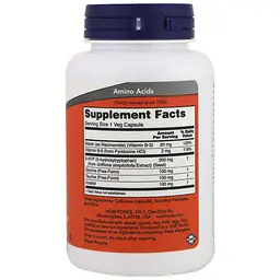 Амінокислота Now Foods 5-HTP 5-гідрокситриптофан 200 мг 120 вег капс - мініатюра 2