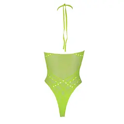 Боді Ouch! With Halter Neck, XS/XL (зелений) - мініатюра 3