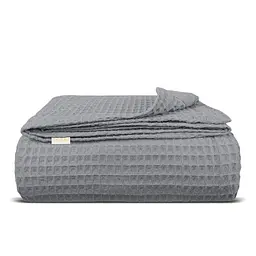 Плед-покривало Cosas Shadow Greek Waffle вафельний 110х140 см графіт (Blanket_37Shadow_GreekWaffle_110x140)