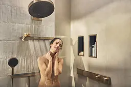 Верхній душ Hansgrohe Rainfinity 360 3jet з настінним з'єднувачем brushed bronze 26234140 - мініатюра 3